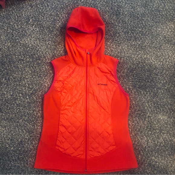 Columbia Pink Lightweight Vest with Hood Women’s Size Small - Picture 1 of 6